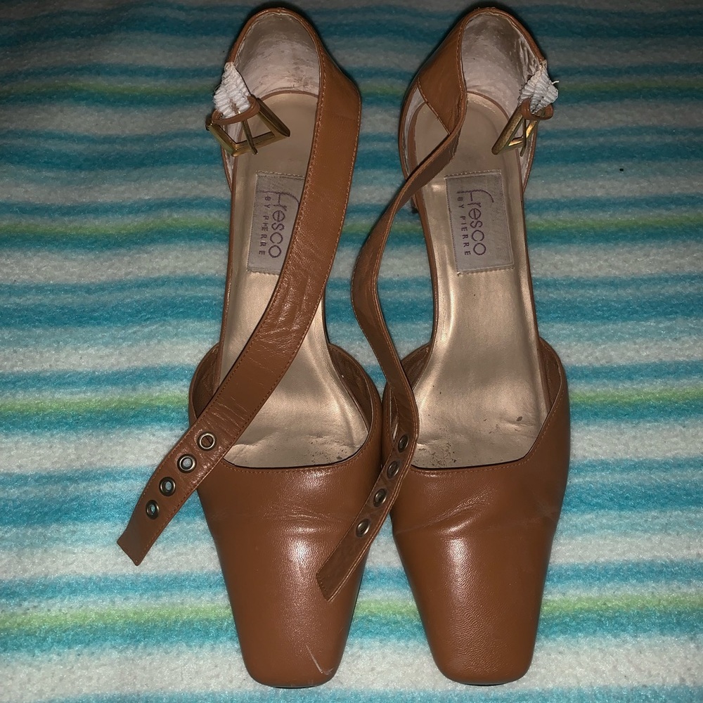 Tan Strappy Heels
